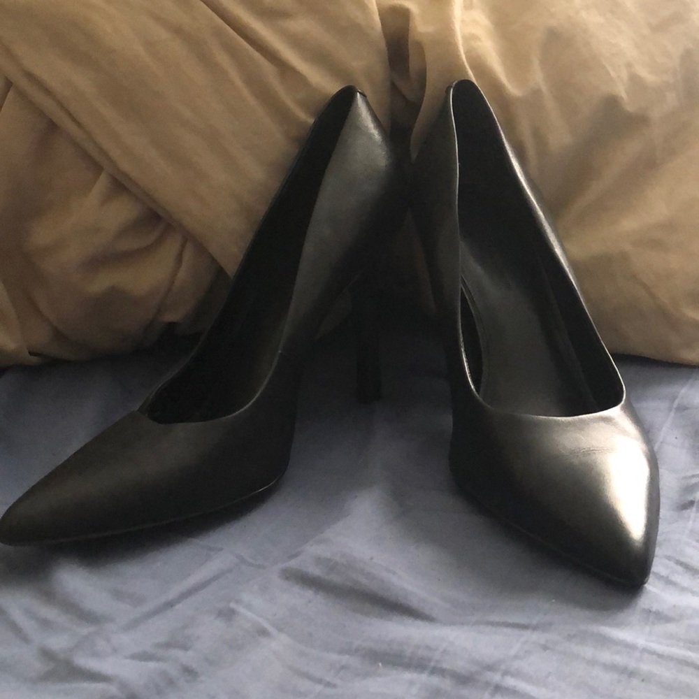 BCBG Black Leather Stiletto